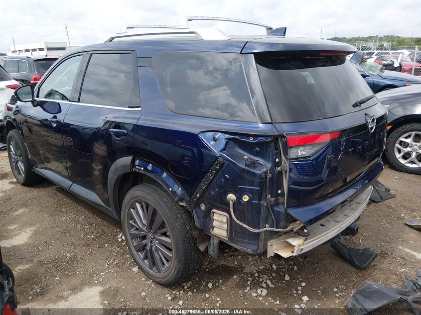 2023 Nissan Pathfinder VIN 5N1DR3CD7PC238830 IAAI salvage auction — REAR END, Salvage Title, sold $9,100 on 2026-08-01 (photo 3)