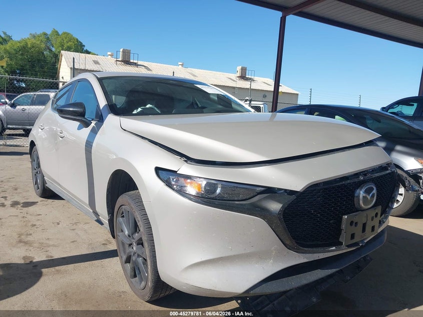 2025 Mazda 3 VIN JM1BPAKMXS1757561 IAAI salvage auction — LEFT FRONT, Salvage Title, sold $3,700 on 2026-07-07 (photo 1)