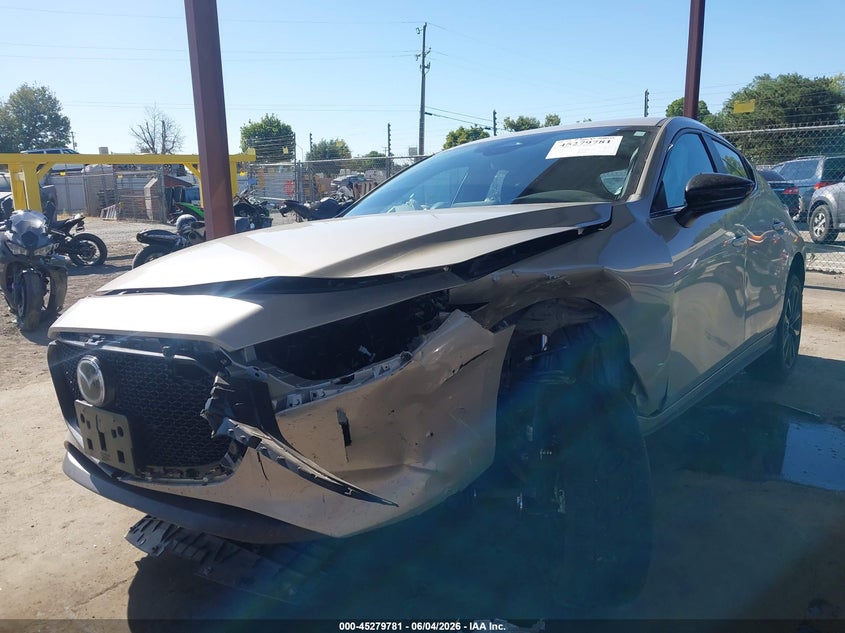 2025 Mazda 3 VIN JM1BPAKMXS1757561 IAAI salvage auction — LEFT FRONT, Salvage Title, sold $3,700 on 2026-07-07 (photo 2)