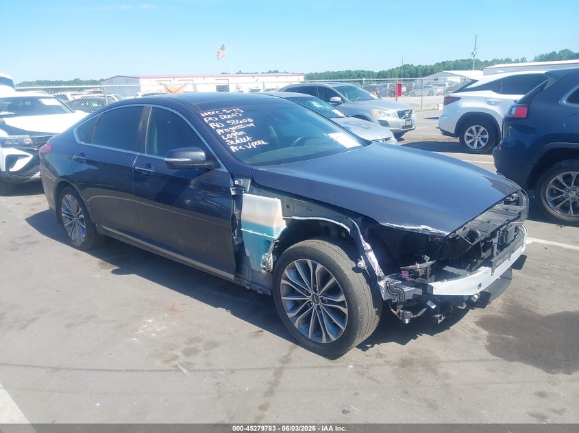 2017 Genesis G80 VIN KMHGN4JE5HU178228 IAAI salvage auction — FRONT END, Salvage Title, sold $3,700 on 2026-07-15 (photo 1)