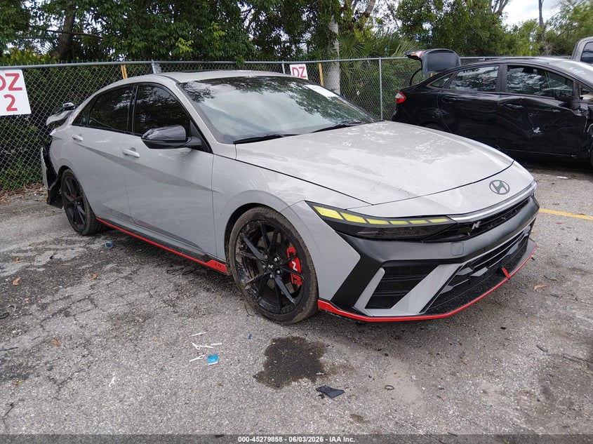 2025 Hyundai Elantra n VIN KMHLW4DK3SU025657 IAAI salvage auction — REAR END, Salvage Title, sold $11,700 on 2026-07-15 (photo 1)