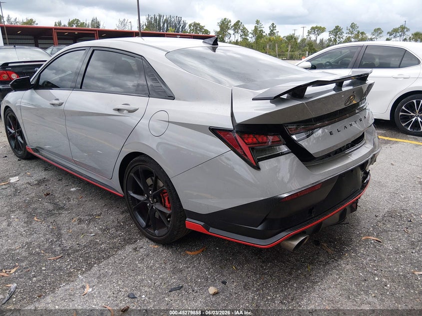 2025 Hyundai Elantra n VIN KMHLW4DK3SU025657 IAAI salvage auction — REAR END, Salvage Title, sold $11,700 on 2026-07-15 (photo 3)