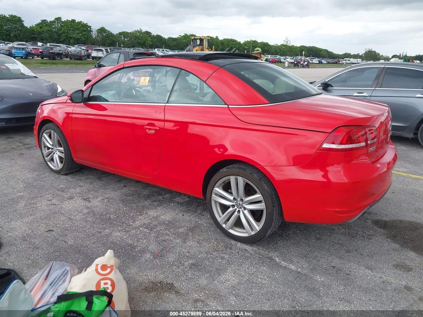 2015 Volkswagen Eos VIN WVWFW8AH4FV001983 IAAI salvage auction — BIOHAZARD/CHEMICAL, Salvage Title, sold $1,850 on 2026-07-30 (photo 3)