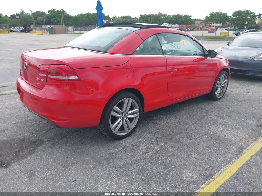 2015 Volkswagen Eos VIN WVWFW8AH4FV001983 IAAI salvage auction — BIOHAZARD/CHEMICAL, Salvage Title, sold $1,850 on 2026-07-30 (photo 4)