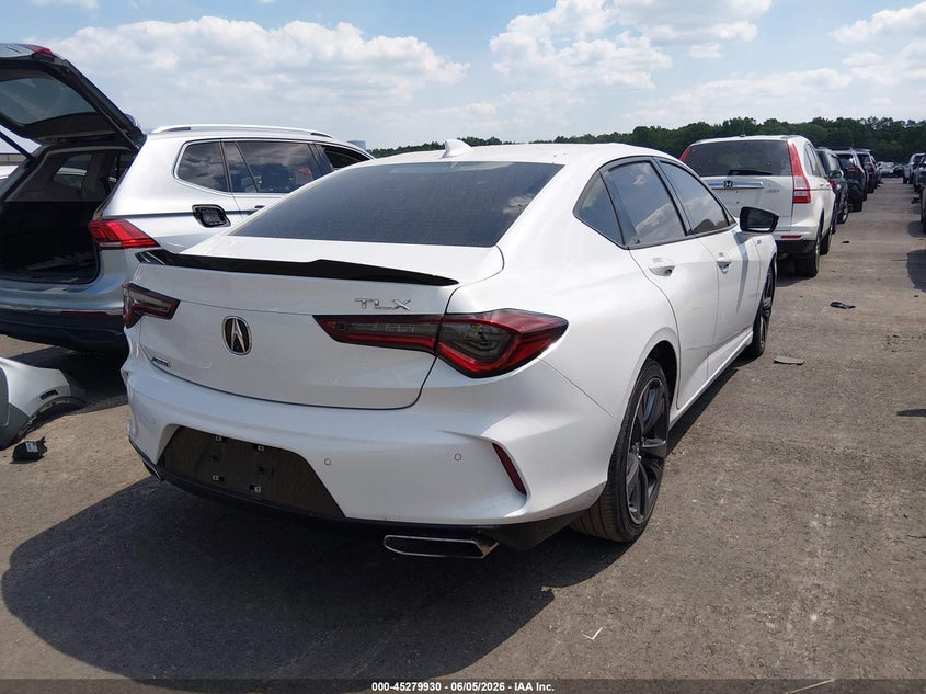 2021 Acura Tlx VIN 19UUB5F56MA014921 IAAI salvage auction — HAIL, Salvage Title, sold $9,100 on 2026-07-21 (photo 4)