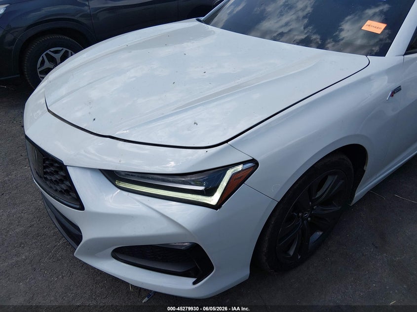 2021 Acura Tlx VIN 19UUB5F56MA014921 IAAI salvage auction — HAIL, Salvage Title, sold $9,100 on 2026-07-21 (photo 6)