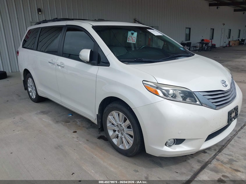 2015 Toyota Sienna VIN 5TDYK3DC7FS678415 IAAI salvage auction — WATER/FLOOD, Salvage Title, sold $3,600 on 2026-07-24 (photo 1)