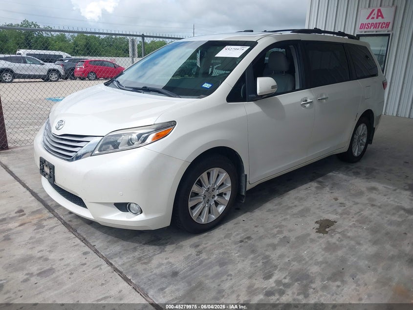 2015 Toyota Sienna VIN 5TDYK3DC7FS678415 IAAI salvage auction — WATER/FLOOD, Salvage Title, sold $3,600 on 2026-07-24 (photo 2)