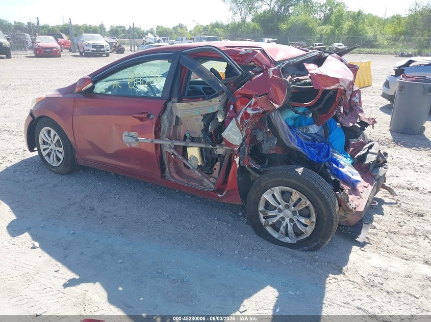 2013 Hyundai Elantra VIN KMHDH4AE4DU561260 IAAI salvage auction — REAR END, Salvage Title, sold $450 on 2026-07-09 (photo 3)