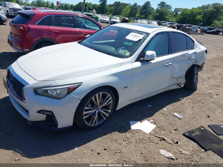 2020 Infiniti Q50 VIN JN1EV7AR7LM252275 IAAI salvage auction — REAR END, Salvage Title, sold $5,225 on 2026-07-14 (photo 2)
