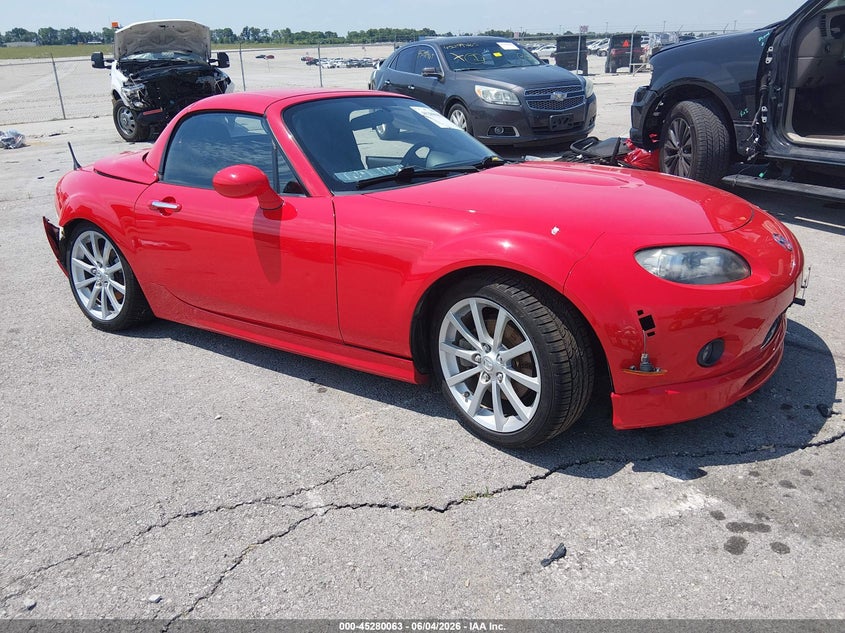 2008 Mazda Mx-5 VIN JM1NC26F880143729 IAAI salvage auction — LEFT SIDE, Salvage (Missouri), sold $875 on 2026-07-23 (photo 1)