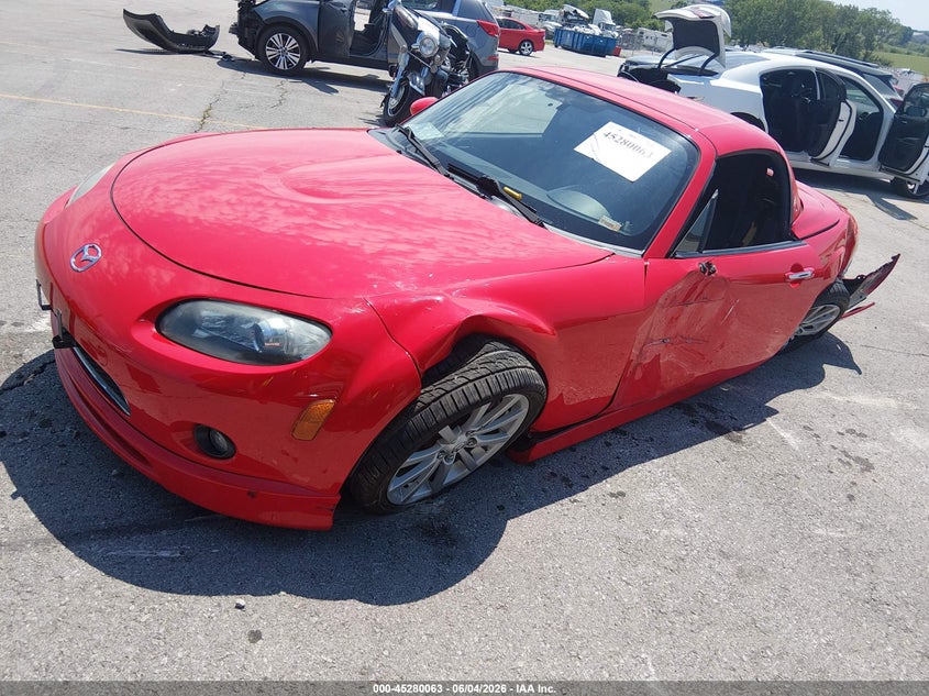 2008 Mazda Mx-5 VIN JM1NC26F880143729 IAAI salvage auction — LEFT SIDE, Salvage (Missouri), sold $875 on 2026-07-23 (photo 2)
