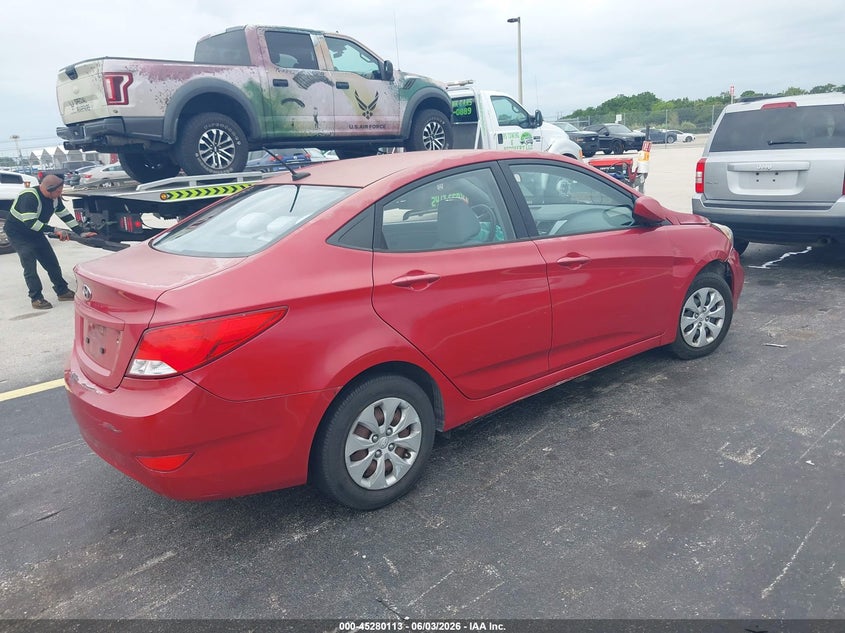 2015 Hyundai Accent VIN KMHCT4AE0FU800963 IAAI salvage auction — FRONT END, Salvage Title, sold $425 on 2026-07-23 (photo 4)