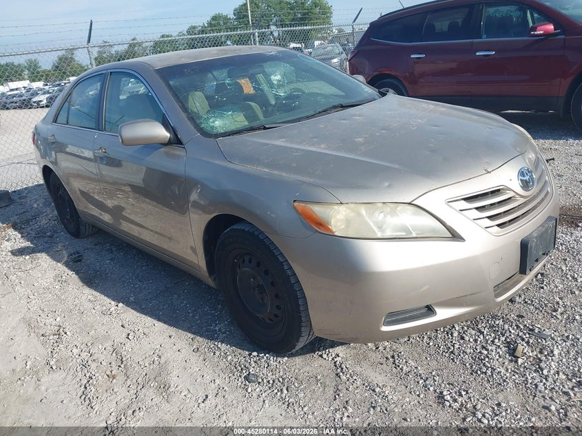 2007 Toyota Camry VIN JTNBE46K573001286 IAAI salvage auction — HAIL, Salvage (Missouri), sold $325 on 2026-07-13 (photo 1)