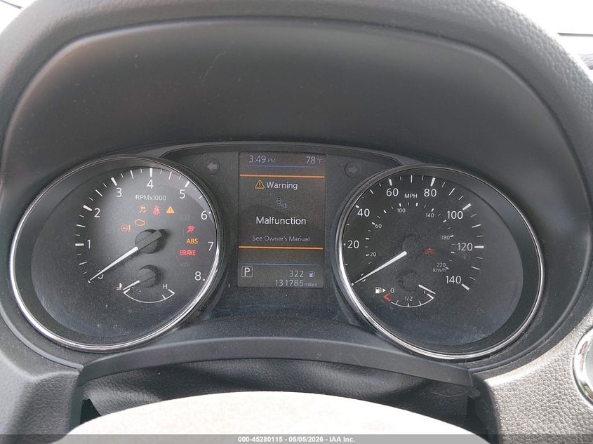 2018 Nissan Rogue VIN JN8AT2MVXJW305666 IAAI salvage auction — FRONT END, Salvage (Kansas), sold $2,000 on 2026-07-17 (photo 7)