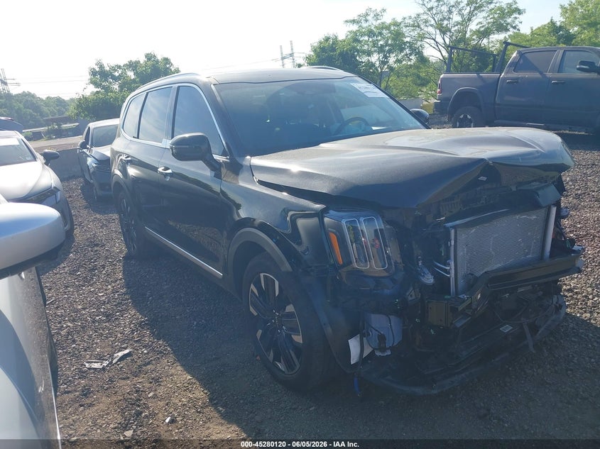 2025 Kia Telluride VIN 5XYP54GC2SG692041 IAAI salvage auction — FRONT END, Salvage Title, sold $12,775 on 2026-07-21 (photo 1)