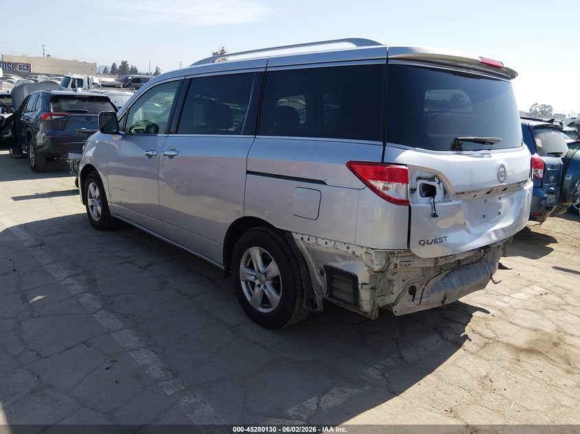 2013 Nissan Quest VIN JN8AE2KP1D9070656 IAAI salvage auction — REAR END, Salvage Title, sold $950 on 2026-07-15 (photo 3)