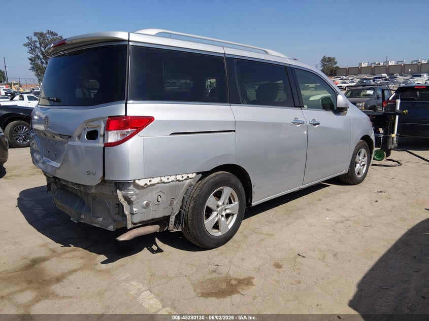 2013 Nissan Quest VIN JN8AE2KP1D9070656 IAAI salvage auction — REAR END, Salvage Title, sold $950 on 2026-07-15 (photo 4)
