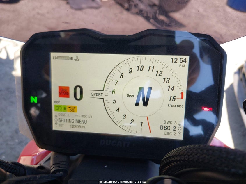 2022 Ducati Streetfighter VIN ZDMFAKNW2NB007287 IAAI salvage auction — RIGHT SIDE, Salvage Certificate (California), sold $3,150 on 2026-07-29 (photo 7)