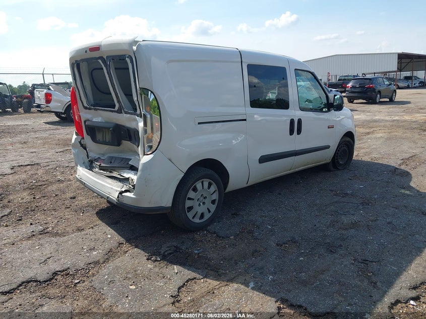 2017 Ram Promaster city VIN ZFBERFBB6H6E53289 IAAI salvage auction — REAR END, Salvage Title, sold $600 on 2026-07-15 (photo 4)