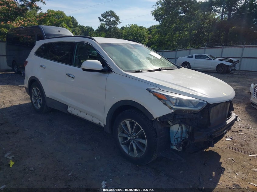 2017 Hyundai Santa fe VIN KM8SM4HF8HU232603 IAAI salvage auction — FRONT END, Salvage Title, sold $3,200 on 2026-07-08 (photo 1)