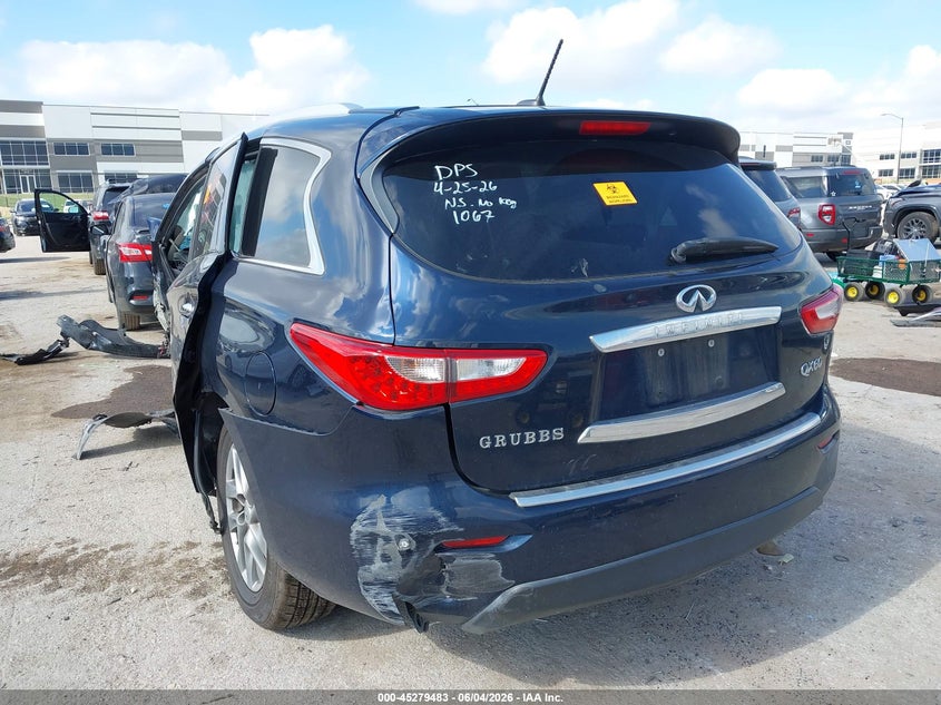 2015 Infiniti Qx60 VIN 5N1AL0MNXFC521067 IAAI salvage auction — BIO HAZARD, Salvage Title, sold $350 on 2026-07-28 (photo 3)