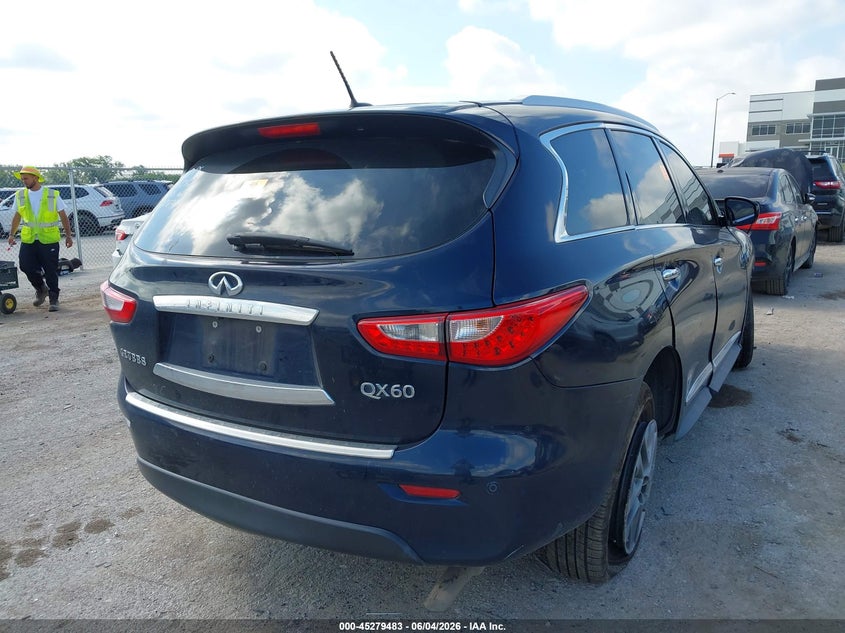 2015 Infiniti Qx60 VIN 5N1AL0MNXFC521067 IAAI salvage auction — BIO HAZARD, Salvage Title, sold $350 on 2026-07-28 (photo 4)