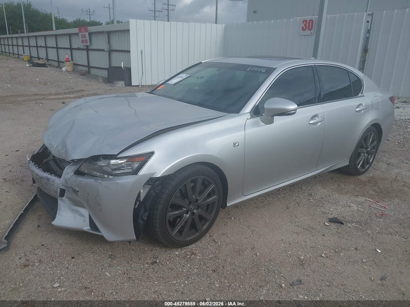 2015 Lexus Gs VIN JTHBE1BL9FA005707 IAAI salvage auction — FRONT END, Original (Texas), sold $2,950 on 2026-08-01 (photo 2)