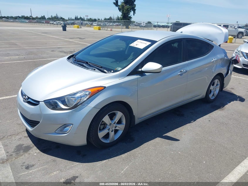 2013 Hyundai Elantra VIN KMHDH4AE4DU949847 IAAI salvage auction — REAR END, Salvage Title, sold $875 on 2026-07-07 (photo 2)