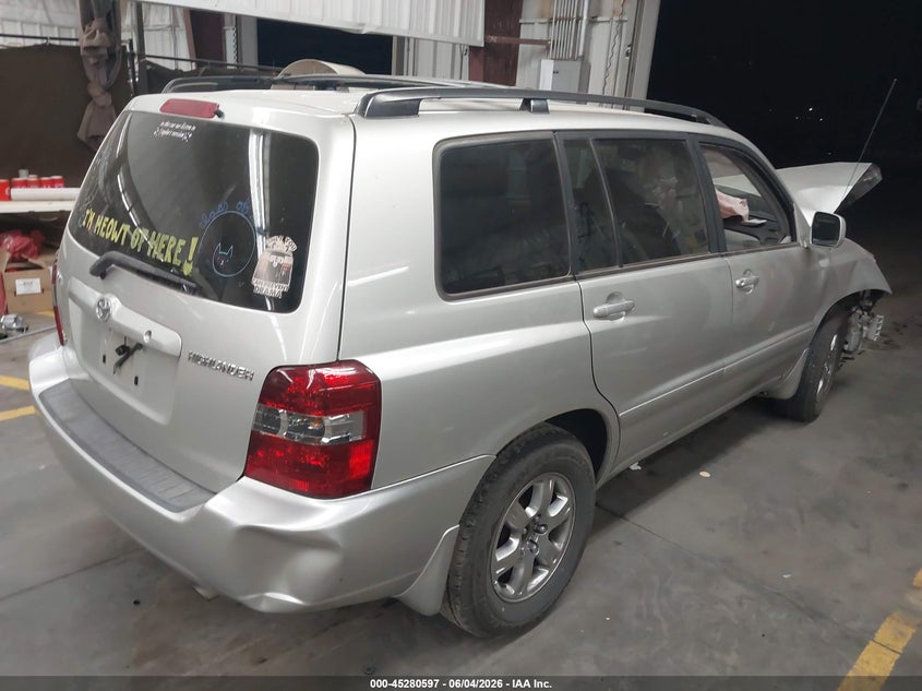 2004 Toyota Highlander VIN JTEDP21A840033247 IAAI salvage auction — FRONT END, Salvage (Arizona), sold $300 on 2026-07-14 (photo 4)