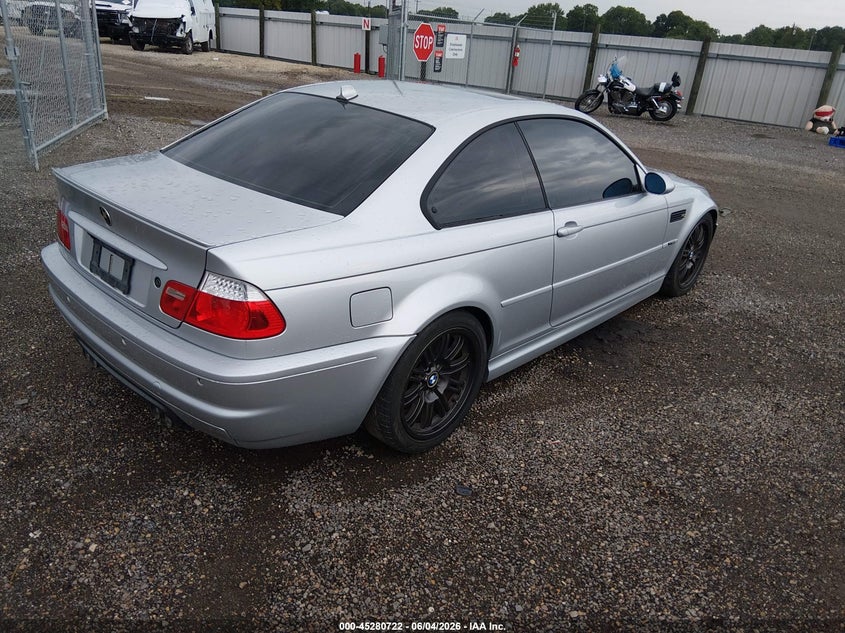 2004 BMW M3 VIN WBSBL93424PN57470 IAAI salvage auction — NORMAL WEAR, Clear (Louisiana), sold $9,250 on 2026-07-29 (photo 4)