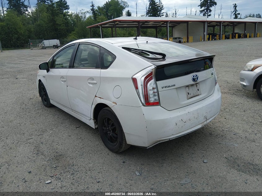 2012 Toyota Prius VIN JTDKN3DU2C0335046 IAAI salvage auction — NORMAL WEAR, Clear (Washington), sold $4,200 on 2026-07-08 (photo 3)