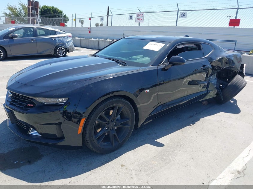 2021 Chevrolet Camaro VIN 1G1FD1RSXM0101537 IAAI salvage auction — SIDE, Salvage Title, sold $2,750 on 2026-07-22 (photo 2)