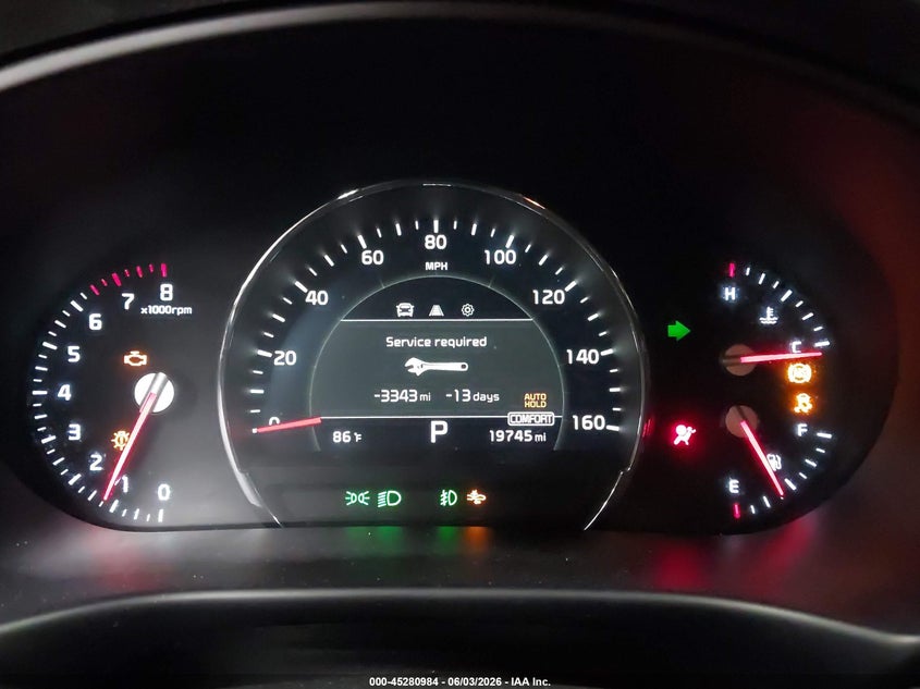 2019 Kia Sorento VIN 5XYPH4A54KG432807 IAAI salvage auction — FRONT END, Salvage Title, sold $3,400 on 2026-07-28 (photo 7)