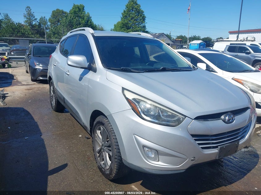 2014 Hyundai Tucson VIN KM8JUCAG7EU830900 IAAI salvage auction — REAR END, Salvage (North Carolina), sold $900 on 2026-07-06 (photo 1)