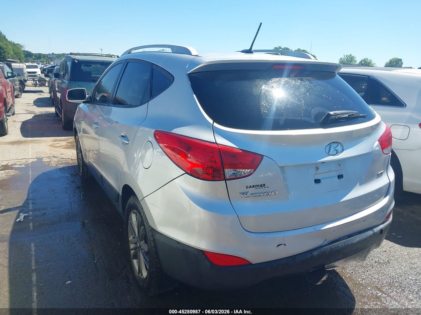 2014 Hyundai Tucson VIN KM8JUCAG7EU830900 IAAI salvage auction — REAR END, Salvage (North Carolina), sold $900 on 2026-07-06 (photo 3)