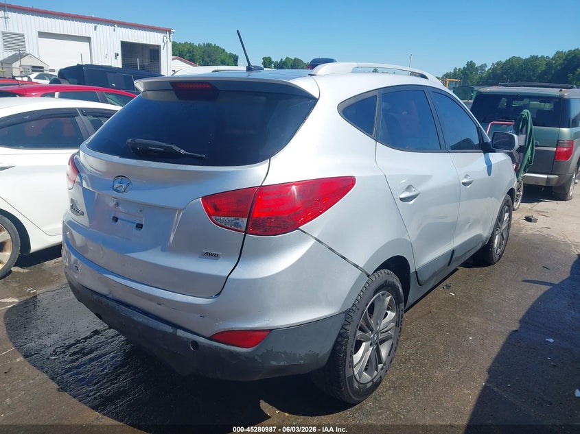 2014 Hyundai Tucson VIN KM8JUCAG7EU830900 IAAI salvage auction — REAR END, Salvage (North Carolina), sold $900 on 2026-07-06 (photo 4)
