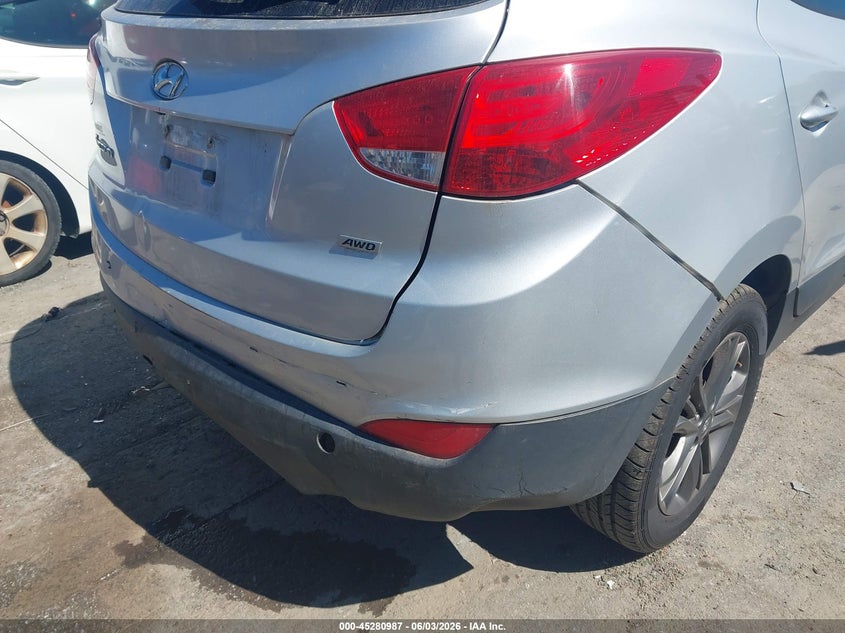 2014 Hyundai Tucson VIN KM8JUCAG7EU830900 IAAI salvage auction — REAR END, Salvage (North Carolina), sold $900 on 2026-07-06 (photo 6)