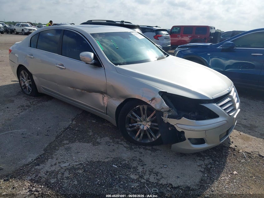 2011 Hyundai Genesis VIN KMHGC4DE0BU122495 IAAI salvage auction — FRONT END, Salvage (Texas), sold $500 on 2026-07-07 (photo 1)