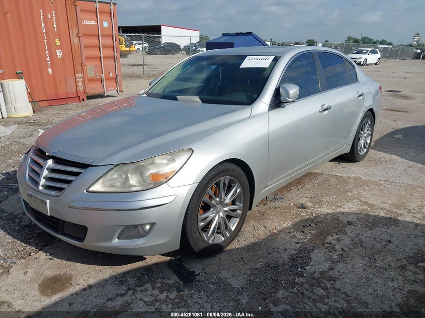 2011 Hyundai Genesis VIN KMHGC4DE0BU122495 IAAI salvage auction — FRONT END, Salvage (Texas), sold $500 on 2026-07-07 (photo 2)