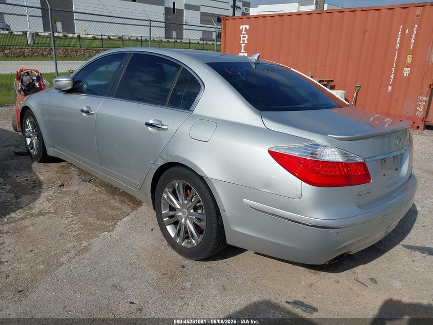 2011 Hyundai Genesis VIN KMHGC4DE0BU122495 IAAI salvage auction — FRONT END, Salvage (Texas), sold $500 on 2026-07-07 (photo 3)
