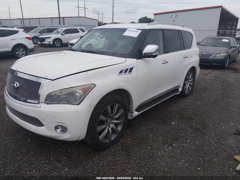 2011 Infiniti Qx56 VIN JN8AZ2NE4B9000886 IAAI salvage auction — NORMAL WEAR, Clear (Louisiana), sold $1,050 on 2026-07-29 (photo 2)