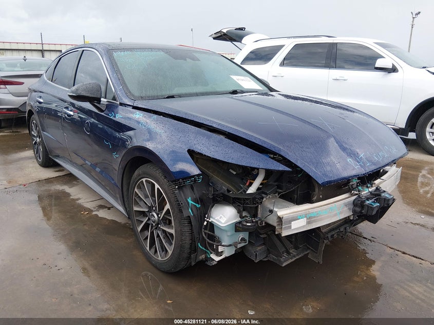 2020 Hyundai Sonata VIN 5NPEJ4J23LH042731 IAAI salvage auction — FRONT END, Original (Texas), sold $5,600 on 2026-07-21 (photo 1)