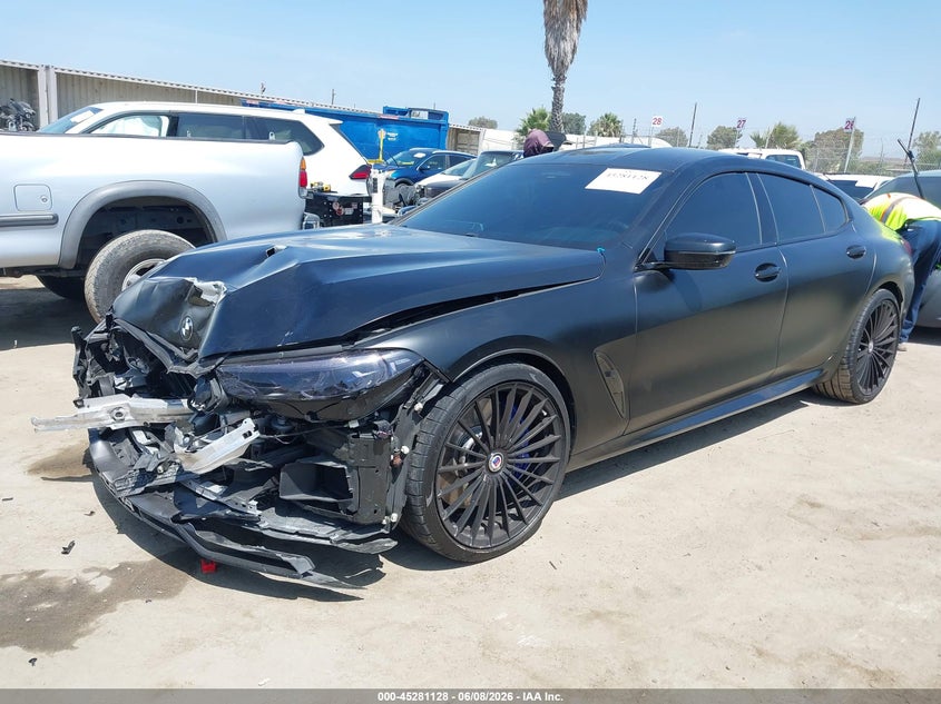 2022 BMW Alpina B8 Gran Coupe VIN WBAGX0C10NCH75290 IAAI salvage auction — Front End, Clear (Arizona), sold $32,000 on 2026-09-04 (photo 2)