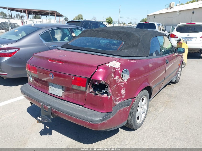 1995 Saab 900 VIN YS3DF75N7S7014431 IAAI salvage auction — LEFT SIDE, Salvage (California), sold $25 on 2026-07-14 (photo 4)