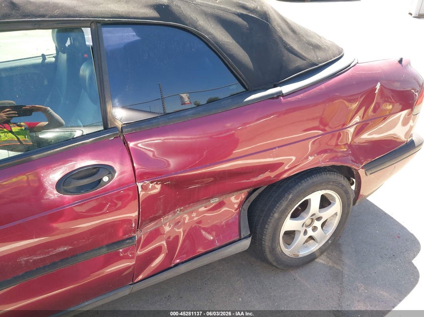 1995 Saab 900 VIN YS3DF75N7S7014431 IAAI salvage auction — LEFT SIDE, Salvage (California), sold $25 on 2026-07-14 (photo 6)
