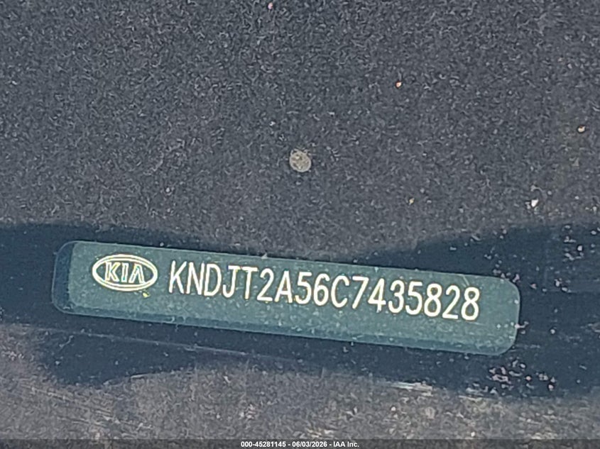 2012 Kia Soul VIN KNDJT2A56C7435828 IAAI salvage auction — FRONT END, Salvage Title, sold $375 on 2026-07-07 (photo 9)