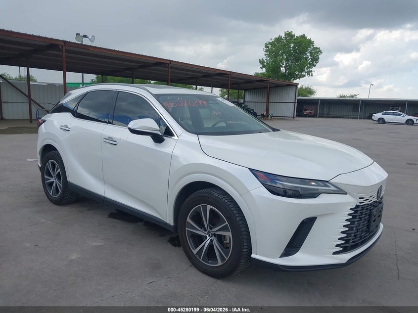 2023 Lexus Rx VIN JTJCHMAA8P2001168 IAAI salvage auction — SIDE, Original (Texas), sold $19,300 on 2026-07-17 (photo 1)