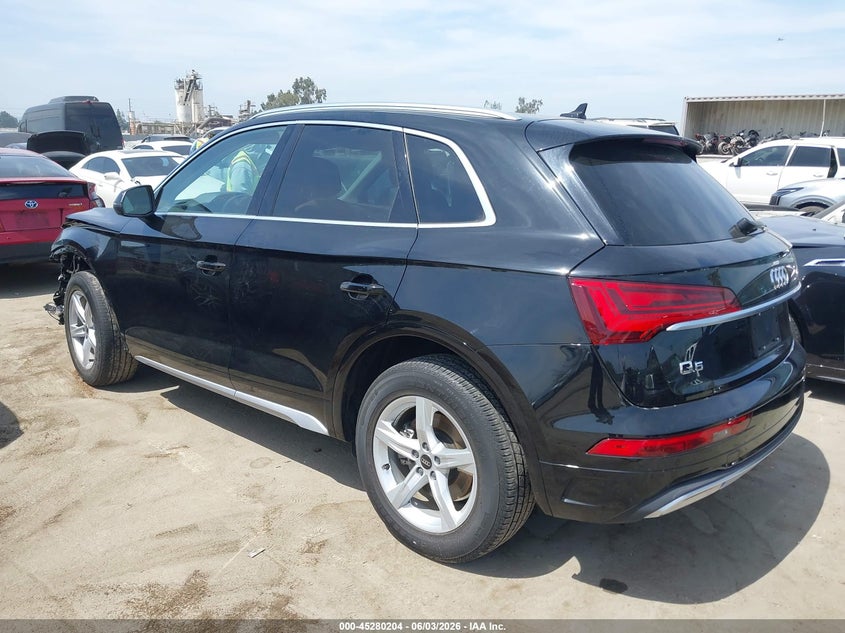 2022 Audi Q5 VIN WA1ABAFYXN2110061 IAAI salvage auction — LEFT FRONT, Salvage (California), sold $12,100 on 2026-07-15 (photo 3)