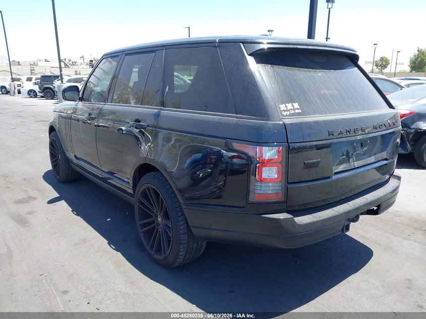 2014 Land rover RANGE ROVER VIN SALGS2EF5EA143361 IAAI salvage auction — REAR END, Salvage Title, sold $6,200 on 2026-07-12 (photo 3)